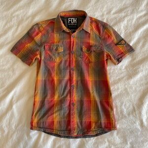 Fox Multicolor Plaid Button-Up Top